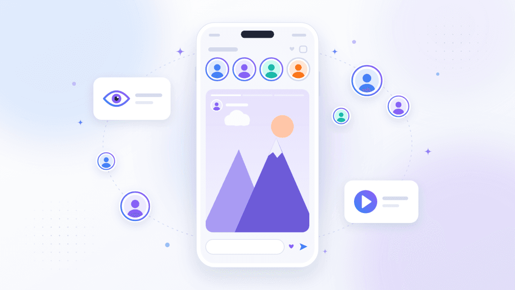 Illustration: viewing Instagram stories without an account