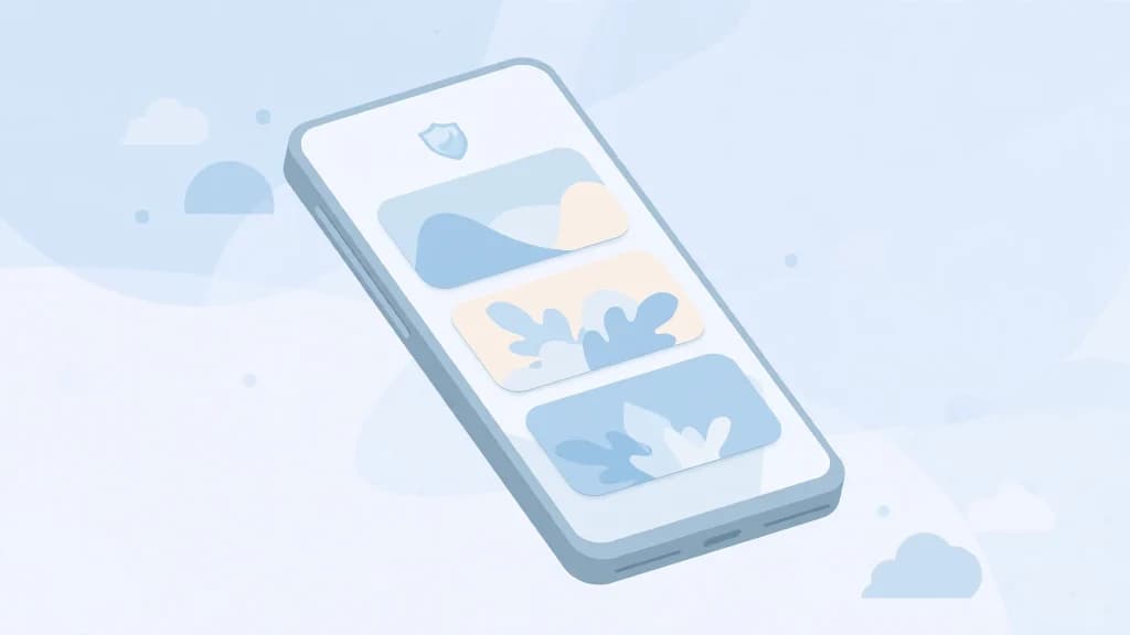 Instagram story viewer for Android illustrated on a smartphone with privacy shield