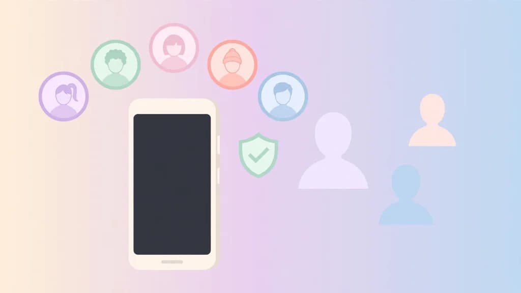 Anonymous Instagram story viewer with no verification, shield and checkmark illustration